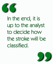 In the end, it is up to the analyst to decide how the stroke will be classified.