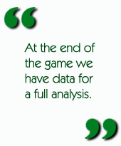 At the end of the game we have data for a full analysis.