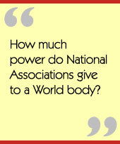 How much power do National Associations give to a World body?